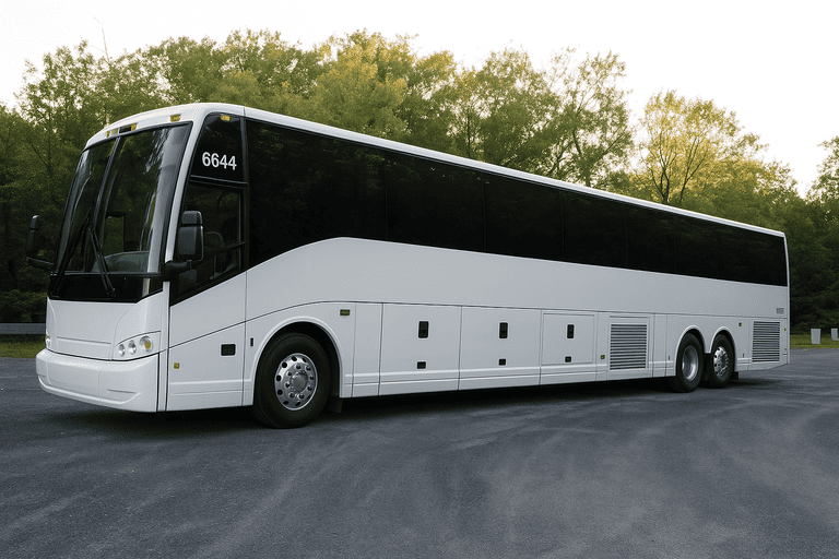 exterior of Turlock Coach Bus Service coach bus