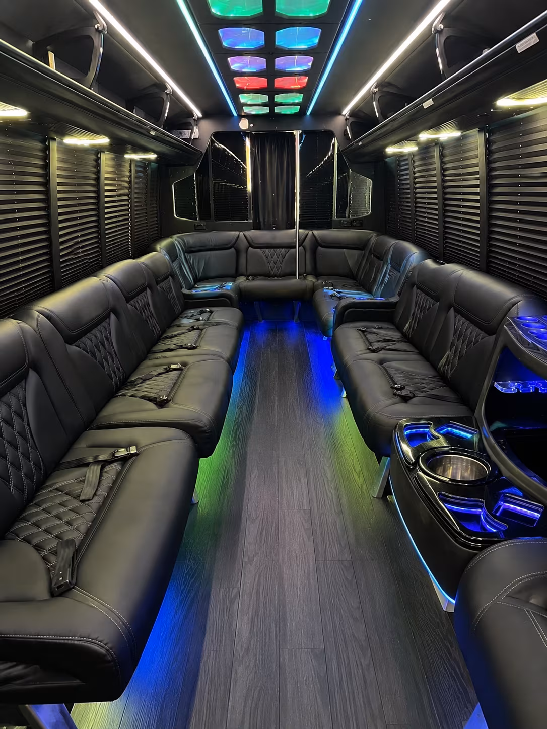 turlock 20 passenger party bus interior