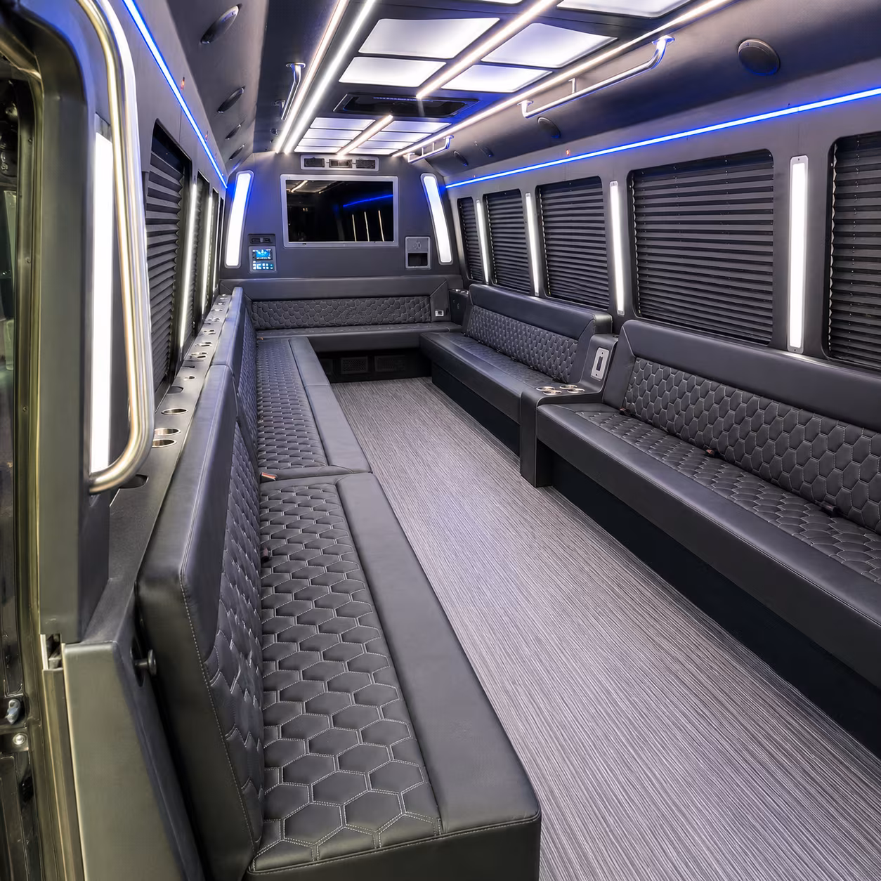 turlock 40 passenger party bus interior