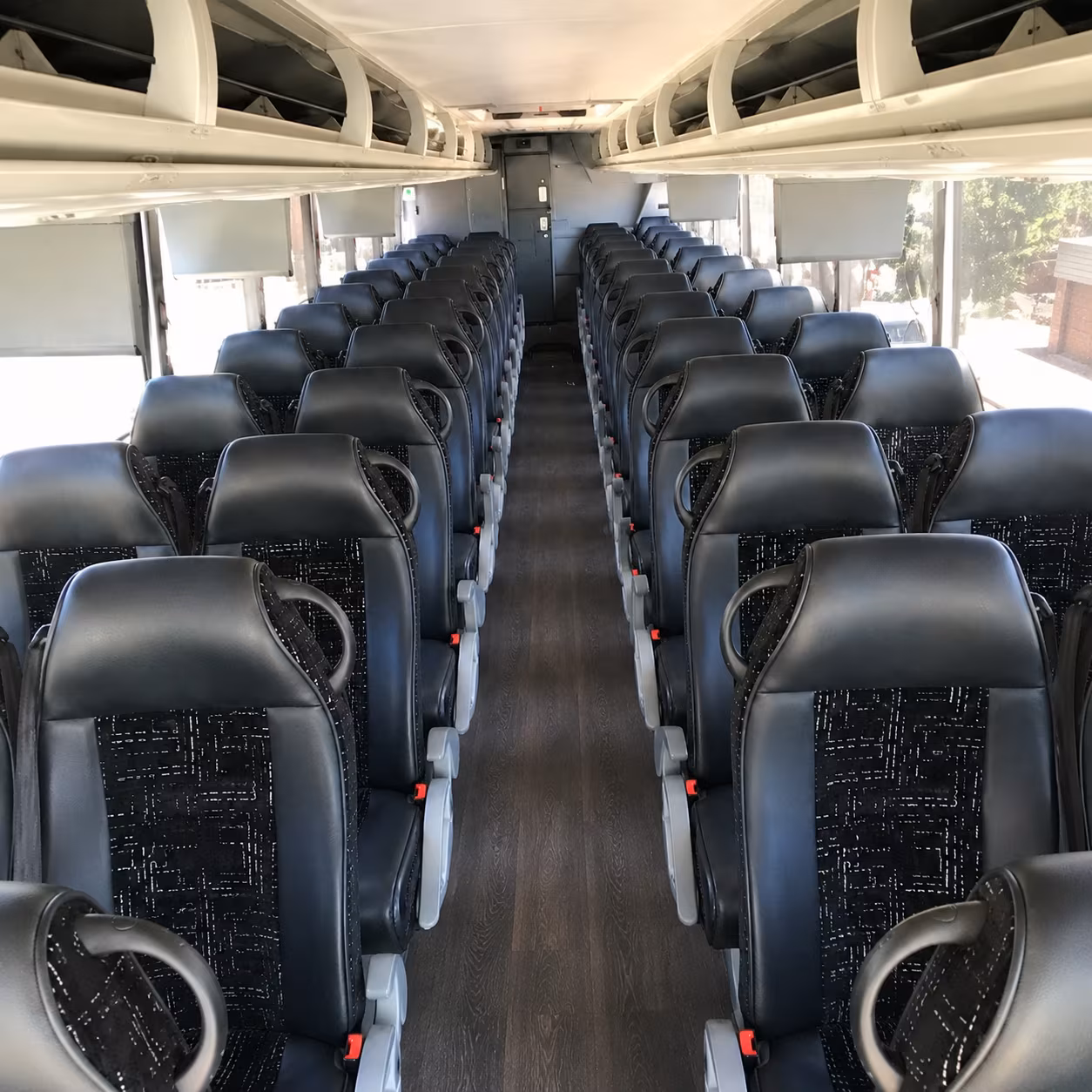 turlock 56 passenger charter bus inside